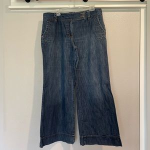 LOFT wide leg jeans, size 12